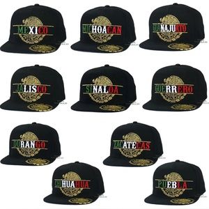 MEXICO States Hat Golden Eagle Federal Logo Embroidered Snapback Baseball Cap